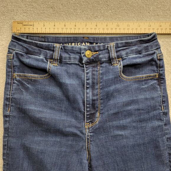 American Eagle Next Level Stretch Jeans Women’s Size 8 Blue Denim - Picture 3 of 9